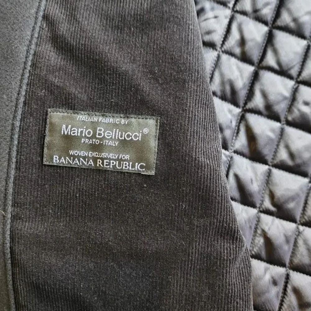 Banana Republic Italian Wool Utility Coat - Men's Medium - Black